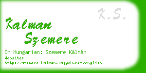 kalman szemere business card