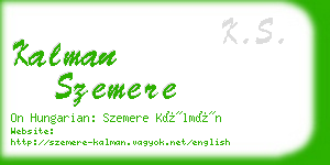 kalman szemere business card